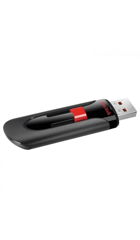 SanDisk Cruzer Glide USB 2.0 atmintinė 64GB, juoda, 1 nuotrauka